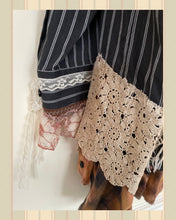 Load image into Gallery viewer, clover seed sack & cat flannel feed bag duster shirt