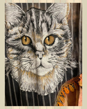 Load image into Gallery viewer, clover seed sack & cat flannel feed bag duster shirt