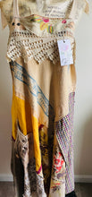 Load image into Gallery viewer, Golden Rod & Grass Vintage Feedsack Smock