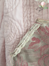 Load image into Gallery viewer, Fancy Whisper Pale Pink Liquid Satin Ice Cherry Blossom Quilt Coat Jacket - Fits to Large