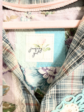 Load image into Gallery viewer, Bright Aqua Upcycled Menswear Vest Blouse Shirt