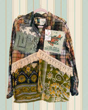 Load image into Gallery viewer, lawn seed kantha flannel duster jacket shirt