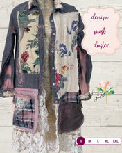 Load image into Gallery viewer, Misty Denim Patchwork Duster
