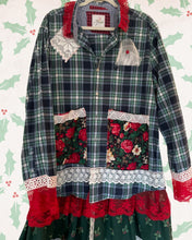 Load image into Gallery viewer, Bright Bouquet of Christmas Holiday Long Oversized Duster Shirt