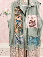 Load image into Gallery viewer, Breezy Cool Summery Cover-up Vintage Tablecloth Upcycled Menswear Blouse Duster Oversized