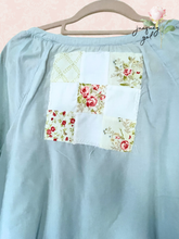 Load image into Gallery viewer, soft & cool lightweight denim shirt & vintage quilt square
