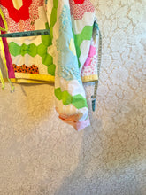 Load image into Gallery viewer, Bright & Cheery Grandmother's Flower Garden Hexagon Quilt Jacket - Fits Oversized Plus to 5X