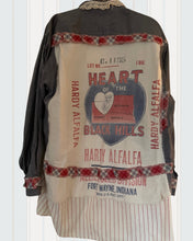 Load image into Gallery viewer, heart alfalfa feed sack jacket shirt