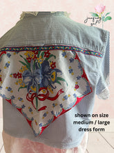 Load image into Gallery viewer, Blue & White Pinstripe Oxford Cloth Men's Upcycle Vintage Hankie - Fits to plus