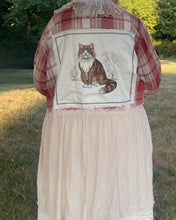 Load image into Gallery viewer, calico kitty flowy vintage graphic oversized duster