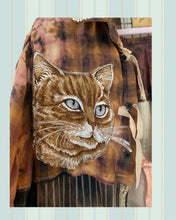 Load image into Gallery viewer, clover seed sack & cat flannel feed bag duster shirt jacket #1