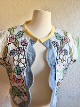 Load image into Gallery viewer, Stained Glass Pastel Quilt Vest Reversible with detached collar - Fits up to XLarge 1X