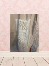 Load image into Gallery viewer, Vintage Drapery Rose Boutique Khaki Ticking Stripe Upcycled Menswear Shirt Oversized sleeveless