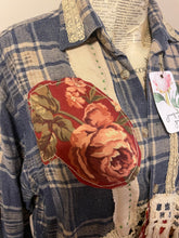 Load image into Gallery viewer, Something to Crow About Feed Sack & Kantha - Duster Shacket Jacket Shirt