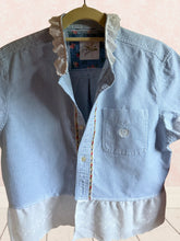 Load image into Gallery viewer, Blue & White Pinstripe Oxford Cloth Men's Upcycle Vintage Hankie - Fits to plus
