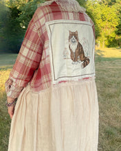 Load image into Gallery viewer, calico kitty flowy vintage graphic oversized duster
