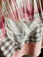 Load image into Gallery viewer, Pale Pink Shabby Chic Ralph Lauren Sheet Upcycle Apron - Smock