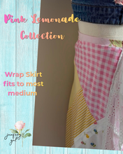 Load image into Gallery viewer, Sunshine cover-up wrap skirt bright summer with bright vintage sheets textiles asymmetric hemline fits to medium