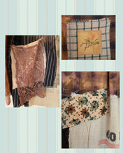 Load image into Gallery viewer, clover seed sack & cat flannel feed bag duster shirt jacket #1