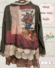 Load image into Gallery viewer, Wild Flower Feed Sack Duster