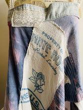 Load image into Gallery viewer, Vintage Blue Rose & Calico Kitten Textiles - Apron - Smock
