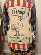 Load image into Gallery viewer, Something to Crow About Feed Sack & Kantha - Duster Shacket Jacket Shirt