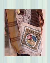 Load image into Gallery viewer, clover seed sack & cat flannel feed bag duster shirt jacket #1