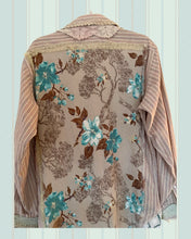 Load image into Gallery viewer, shimmery taupe barkcloth oversized oxford cloth Gypsy Duster