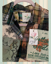 Load image into Gallery viewer, lawn seed kantha flannel duster jacket shirt