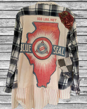Load image into Gallery viewer, Blue Seal Illinois state feed sack flannel duster shirt