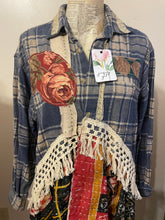 Load image into Gallery viewer, Something to Crow About Feed Sack & Kantha - Duster Shacket Jacket Shirt