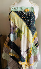 Load image into Gallery viewer, Black Calico Crochet & Vintage Feedsack Farm Girl Apron - Smock