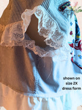 Load image into Gallery viewer, Blue & White Pinstripe Oxford Cloth Men's Upcycle Vintage Hankie - Fits to plus