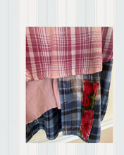 Load image into Gallery viewer, Hearts & Roses Needlepoint Denim Duster Shirt