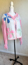 Load image into Gallery viewer, Pink Chenille & Vintage Quilt Barn Coat Jacket - Fits up to Large to XL