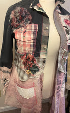 Load image into Gallery viewer, Seeds that Grow vintage feedsack upcycled flannel shirt - duster