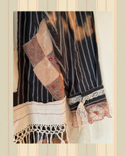 Load image into Gallery viewer, clover seed sack & cat flannel feed bag duster shirt