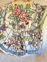 Load image into Gallery viewer, Stained Glass Pastel Quilt Vest Reversible with detached collar - Fits up to XLarge 1X