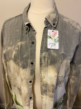 Load image into Gallery viewer, Bucolic Barn Scene Needlepoint Distressed - Shacket Jacket Shirt