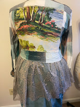 Load image into Gallery viewer, verdant scenic upcycled vintage flannel shirt - duster