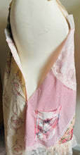 Load image into Gallery viewer, Pale Pink Shabby Chic Ralph Lauren Sheet Upcycle Apron - Smock