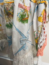 Load image into Gallery viewer, Vintage Holly Hobby Tunic Vintage Sheets Oversized Shirt Linen Upcycled Crochet Lace Cottagecore