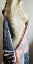 Load image into Gallery viewer, Distressed Charcoal & Black Lace Shabby Chic Upcycle Apron - Smock