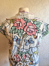 Load image into Gallery viewer, Stained Glass Pastel Quilt Vest Reversible with detached collar - Fits up to XLarge 1X