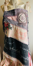 Load image into Gallery viewer, Red Rose Vintage Feedsack & French Script Apron - Smock