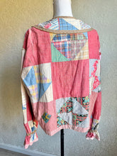 Load image into Gallery viewer, Vintage Feed Sack Quilt Barn Coat Jacket - Fits up to Large to XL