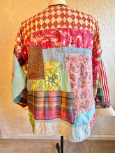 Load image into Gallery viewer, Vintage Patchwork Feedsack Crazy Quilt Jacket - Size 2X to 5X - Curvy Plus Oversized
