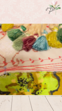 Load image into Gallery viewer, Khaki Upcycled Bobo Fringe Colorful Patchwork Jacket Lane Bryant PLUS CURVY
