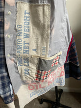 Load image into Gallery viewer, Faded Red White &amp; Blues Plaid Shirts &amp; Feedsacks - Apron Smock
