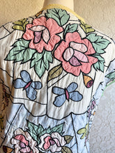Load image into Gallery viewer, Stained Glass Pastel Quilt Vest Reversible with detached collar - Fits up to XLarge 1X
